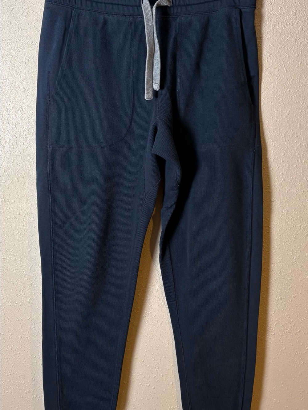 Banana Republic Navy Sweatpants with Gray Drawstring